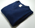 Gap Knit Jumper Men's UK Size L Navy Blue Long Sleeve 100% Cotton V-Neck Sweater