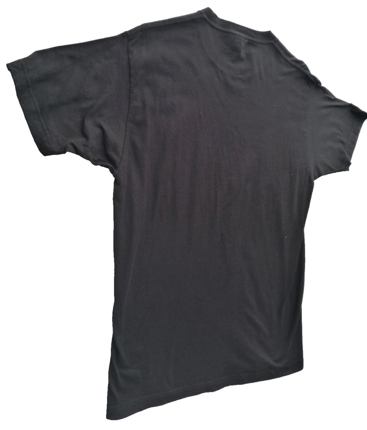 Tultex Black Funny Cute Animal Graphic Print T-Shirt Men's Size L Black Crew Neck 100% Cotton