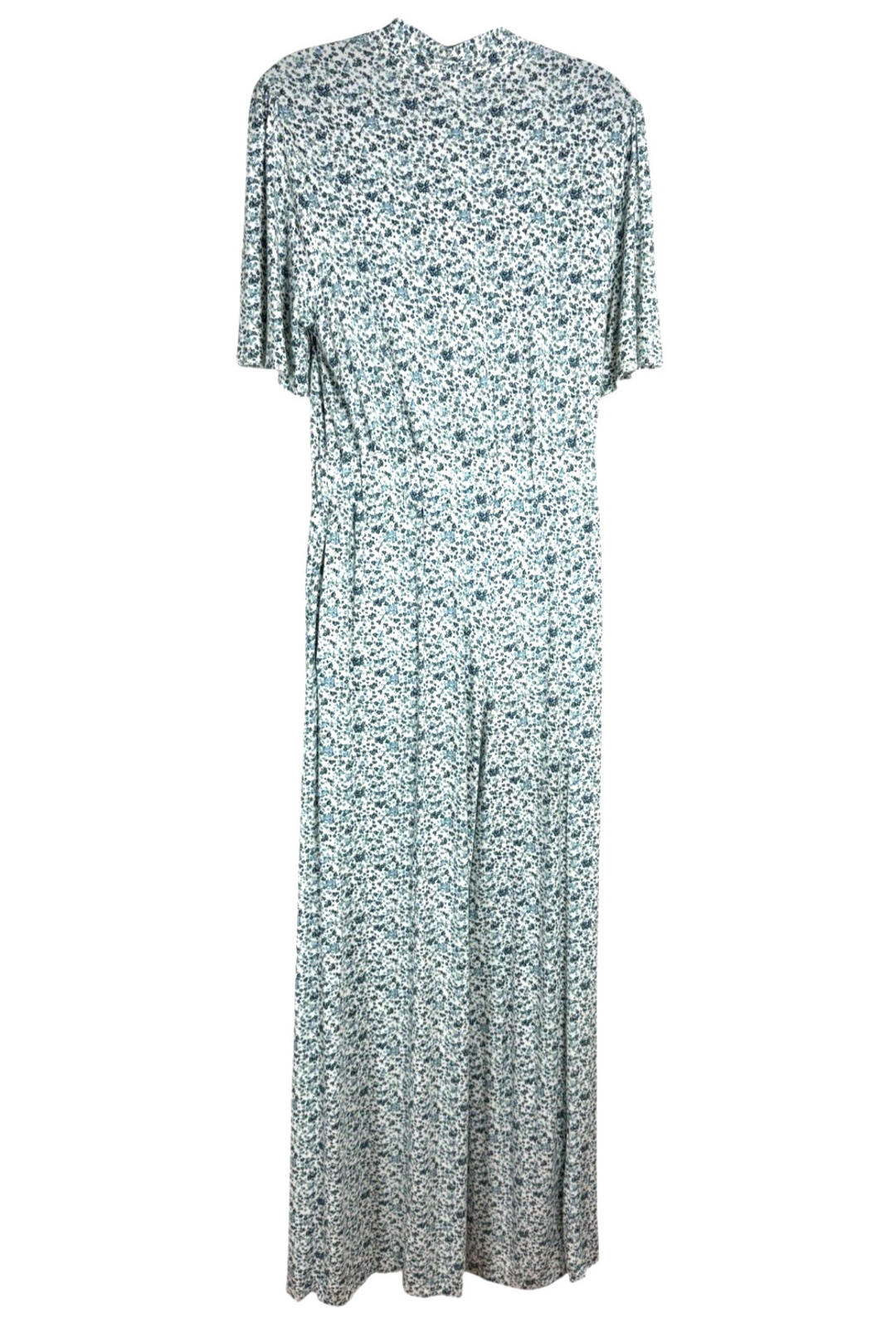 Crystal Kobe Floral Jumpsuit Womens UK Size S Wide Leg Short Sleeve White Blue