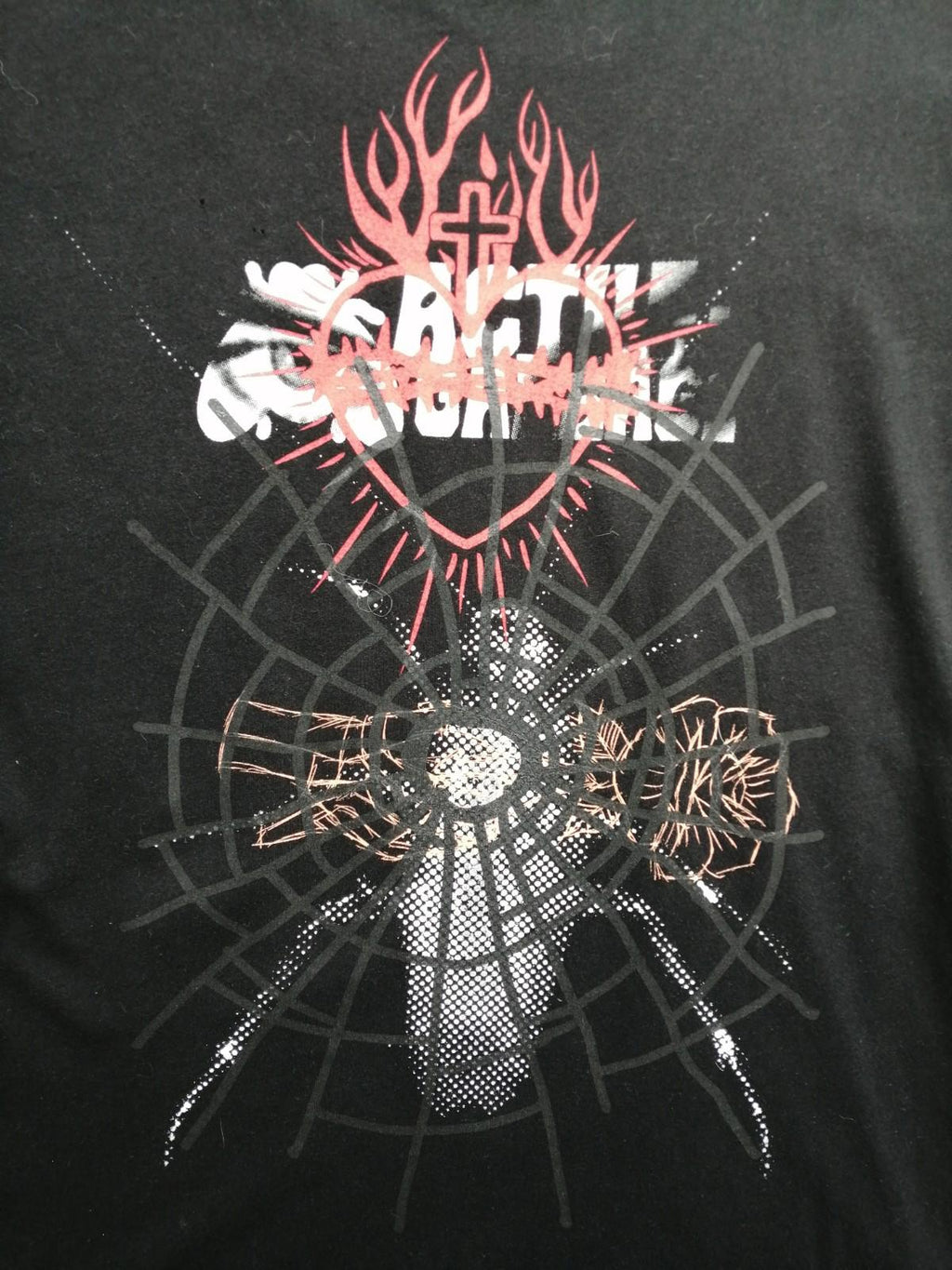 Next Level Black Actual Garbage T-Shirt Men's Size L Black Crew Neck Graphic Print 2023