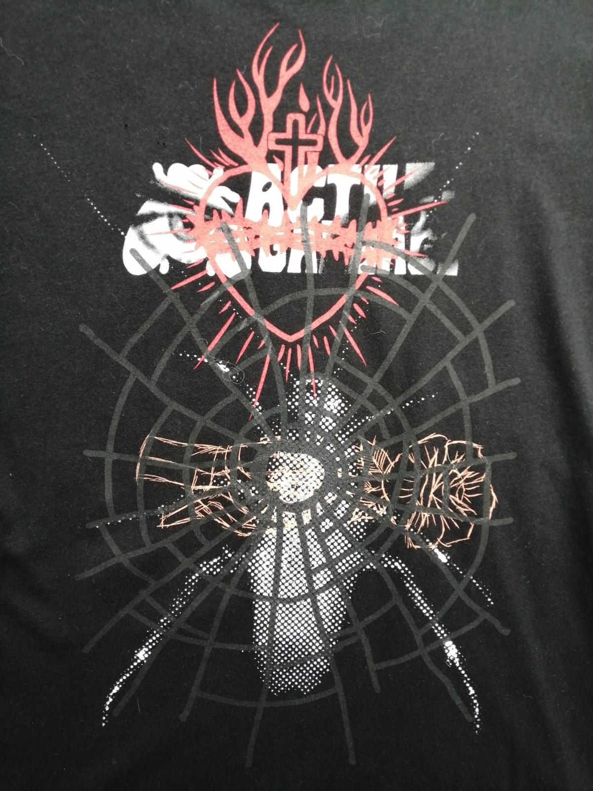 Next Level Black Actual Garbage T-Shirt Men's Size L Black Crew Neck Graphic Print 2023