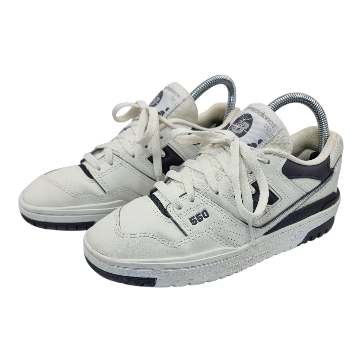 New Balance 550 Trainers Women's UK Size 4 Shoe White Black Synthetic Leather