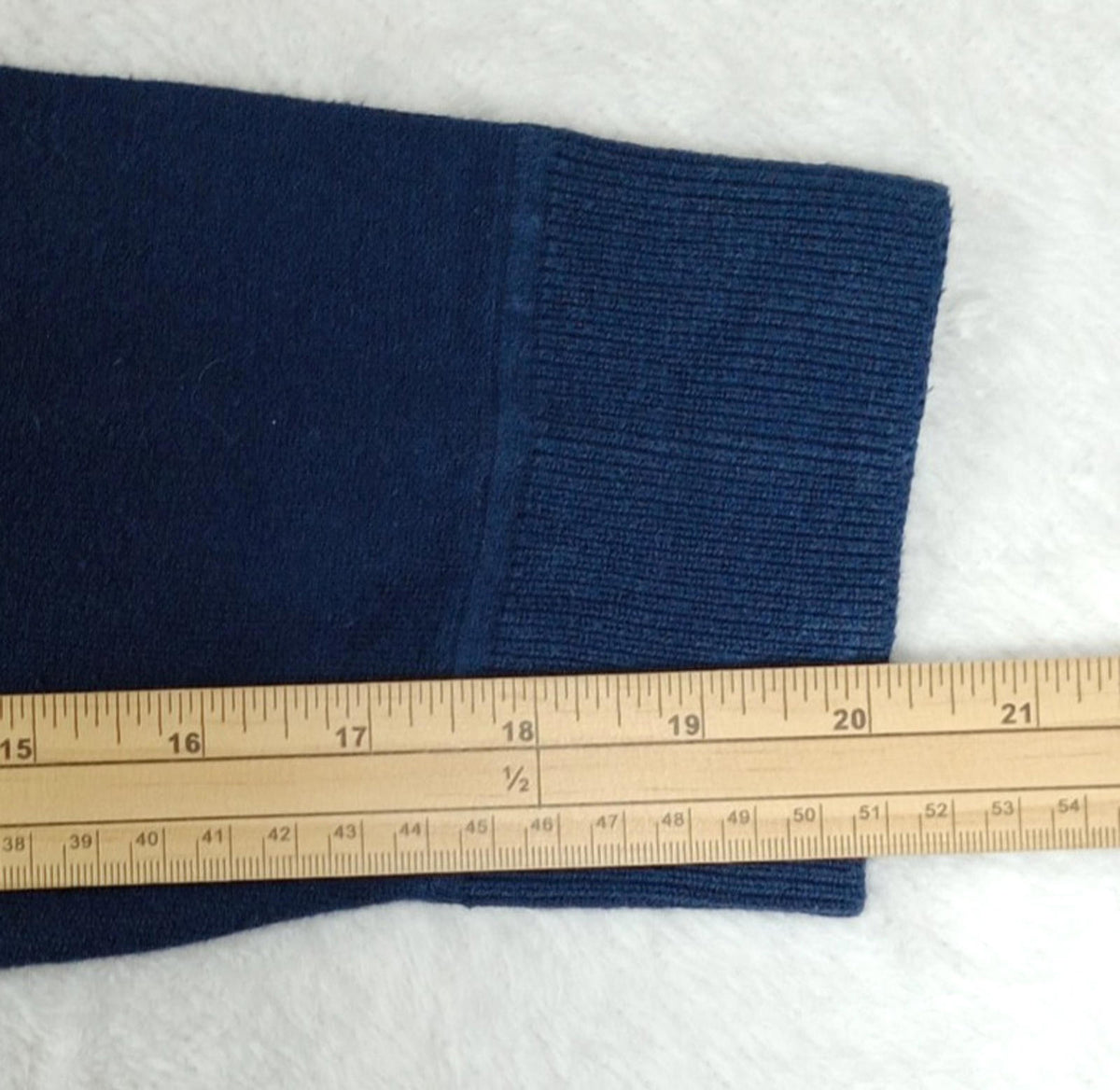 Gap Knit Jumper Men's UK Size L Navy Blue Long Sleeve 100% Cotton V-Neck Sweater