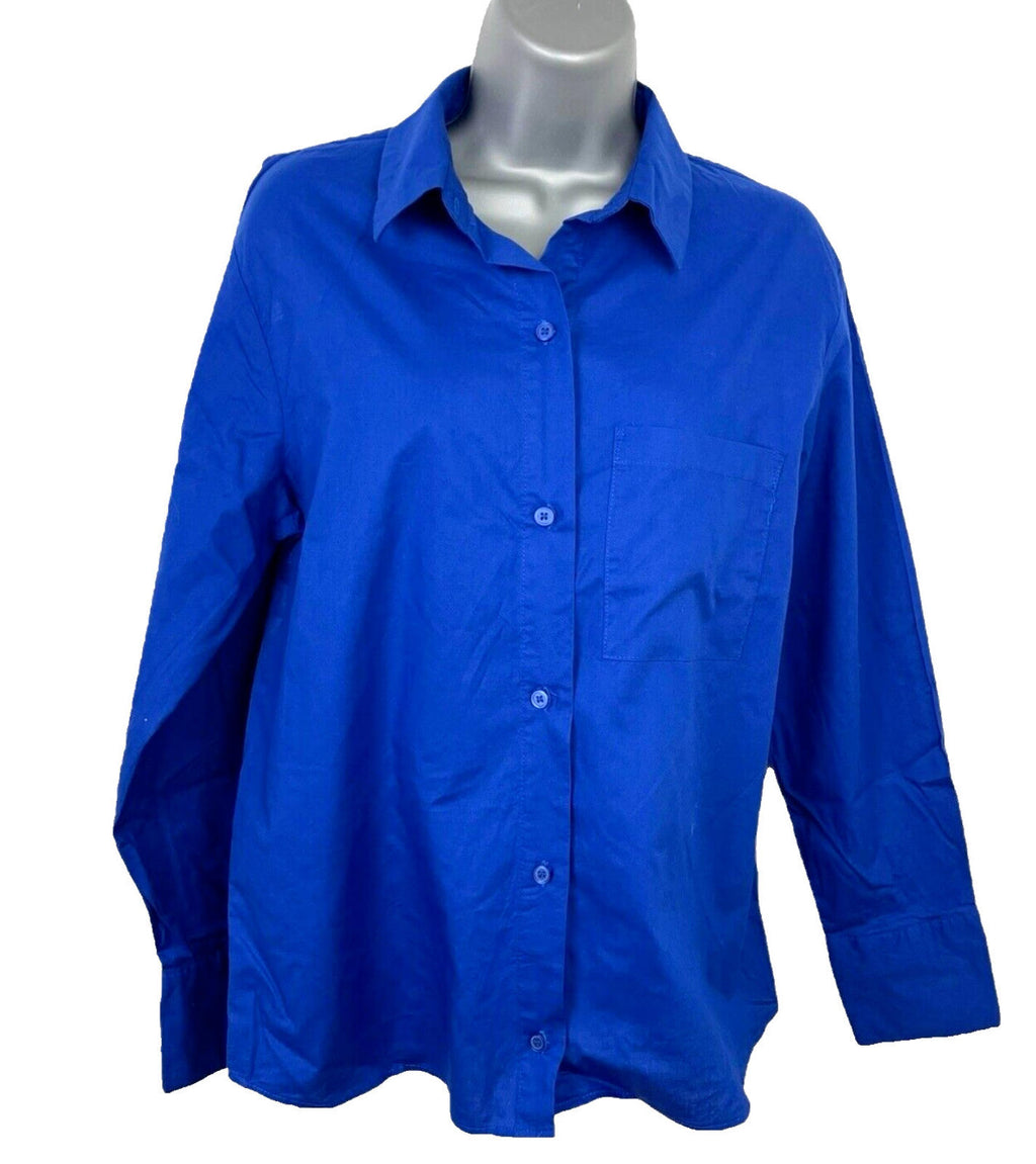 Divided Shirt Over Sized Blue 100% Cotton Women’s UK Size XS