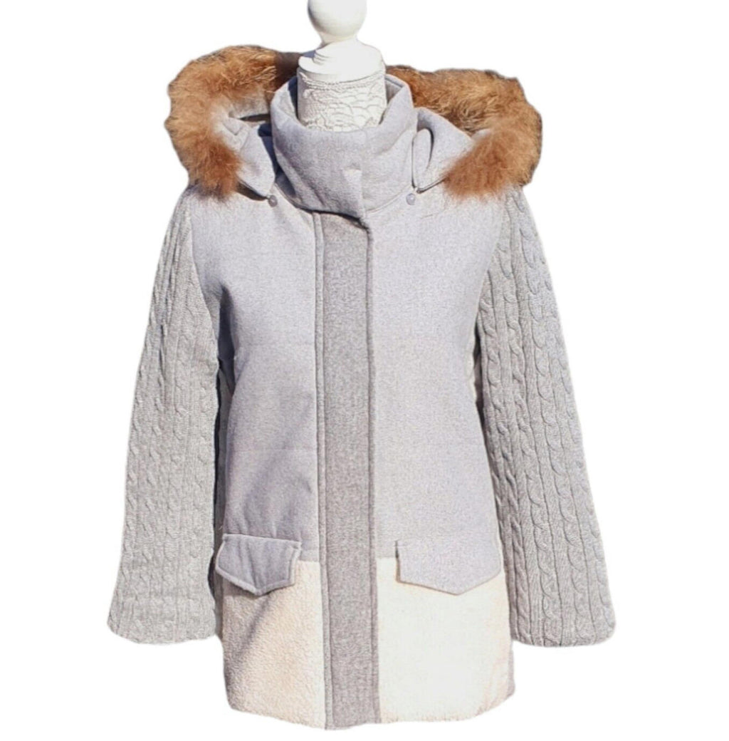 FLORYDAY Coat Jacket Knit Sleeve Women's UK Size 12