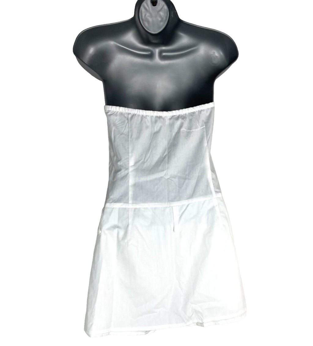 Pretty Little Thing Playsuit White Strapless Bottom Summer Women’s UK Size 8
