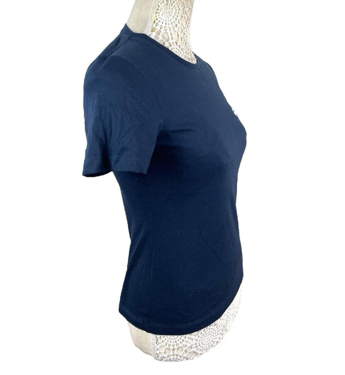 Brooks Brothers Blue Brooks Brothers T-Shirt Blue 100% Cotton Logo Women's UK Size XS