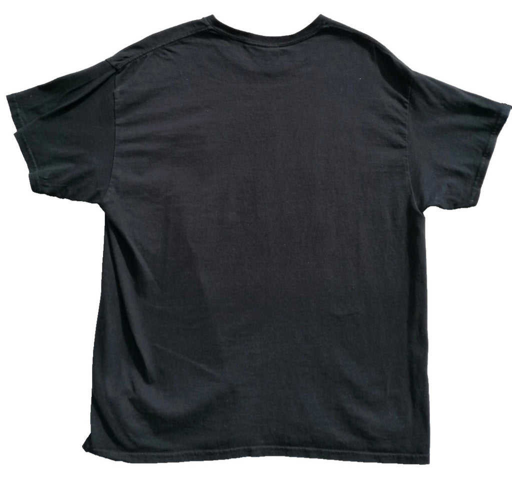 Gildan Black Lindenhurst Badminton Graphic Print T-Shirt Men's Size XL Black 100% Cotton