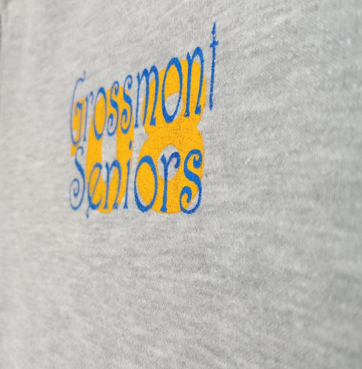 Sport TeK Gray USA High School Seniors Hoodie Men's UK Size M Grey Hooded Pockets Zip Front