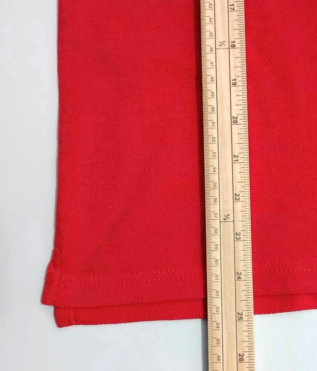 Asics Polo Shirt Men's UK Size S Red Short Sleeve Embroidered Logo Cotton Blend