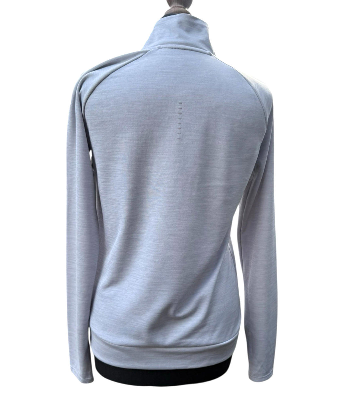 Nike Gray Nike Running Top Womens XS Grey 1/4 Zip Dri-Fit Pullover Activewear Thumbholes