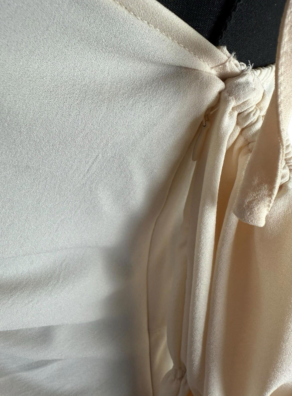 Boohoo Cream Mini Dress Ruffle Off The Shoulder Women's UK Size 12