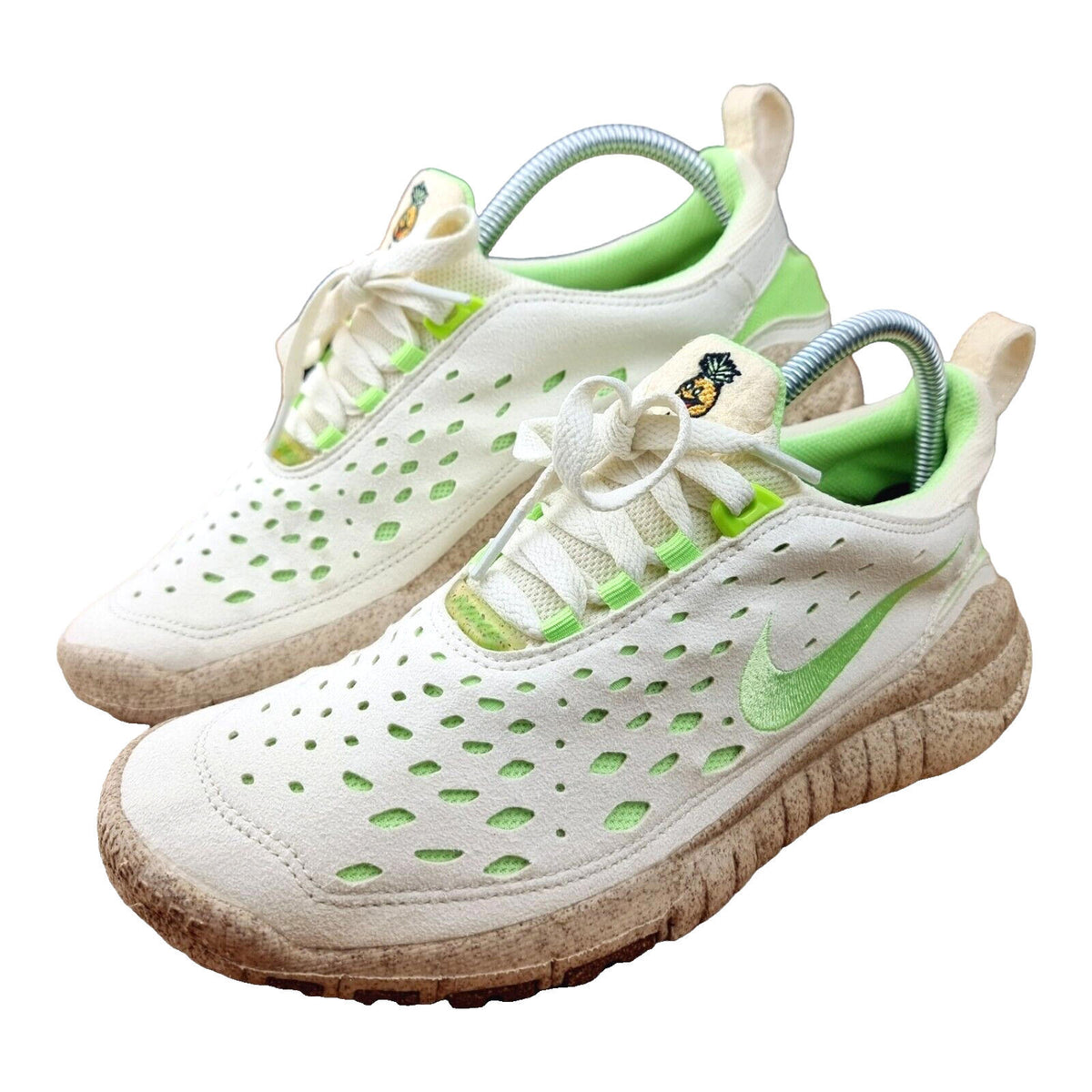 Nike Trainers Free Run Trail Premium Running Women's UK Size 7 White & Green