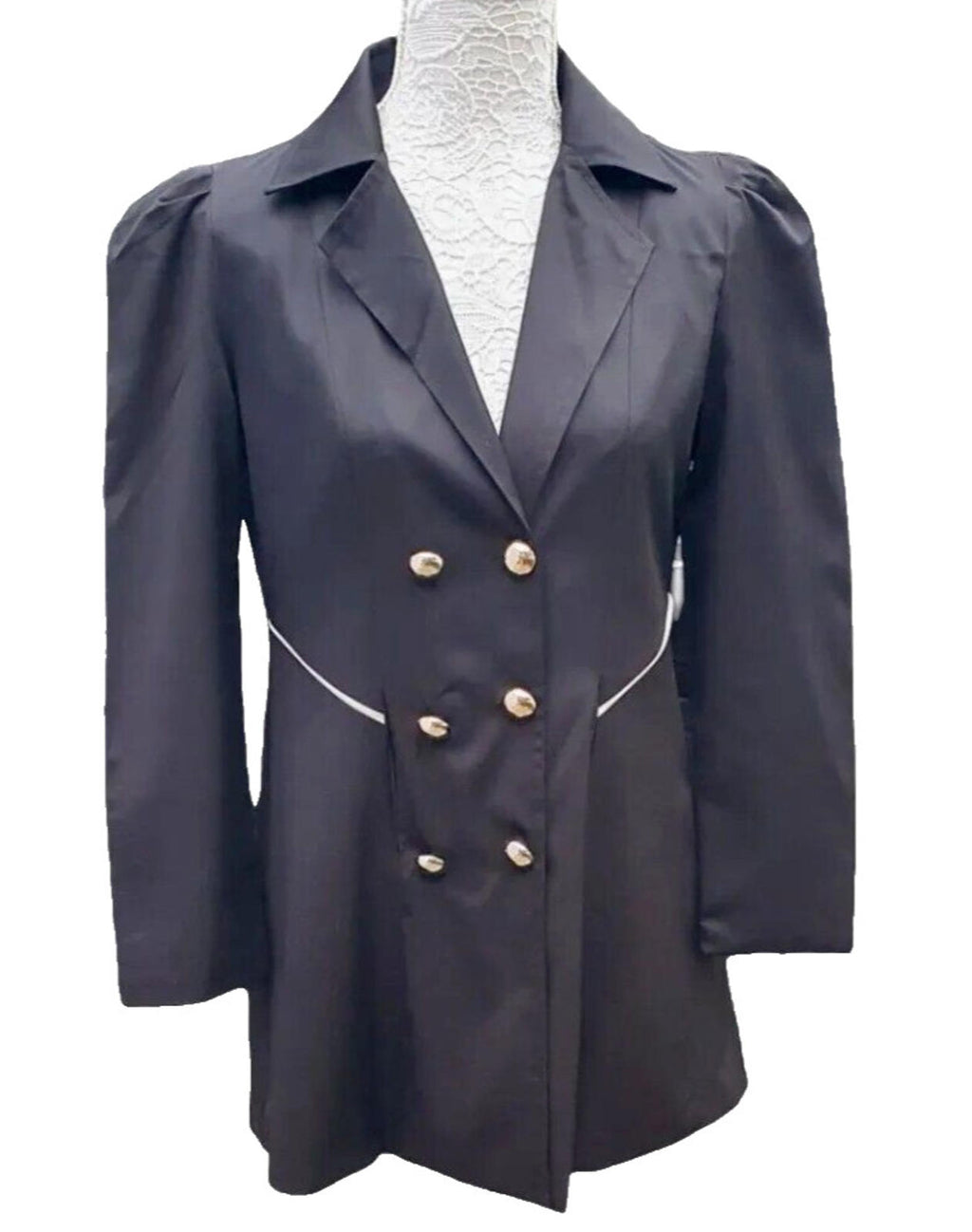 Airydress Long Line Jacket Lapel Collar Women's UK Size Medium M