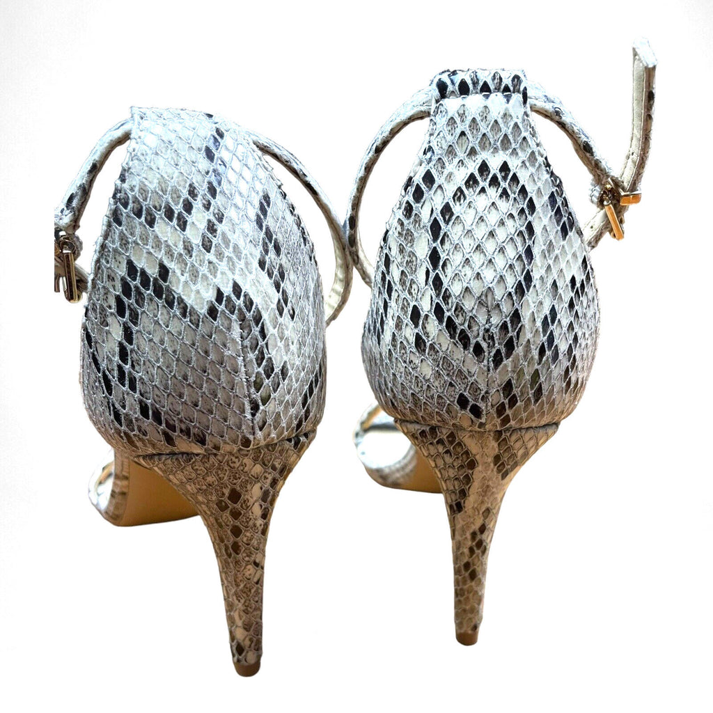 Peacocks Snakeskin Print Stilettos Shoes Open Toe Women's UK Size 5