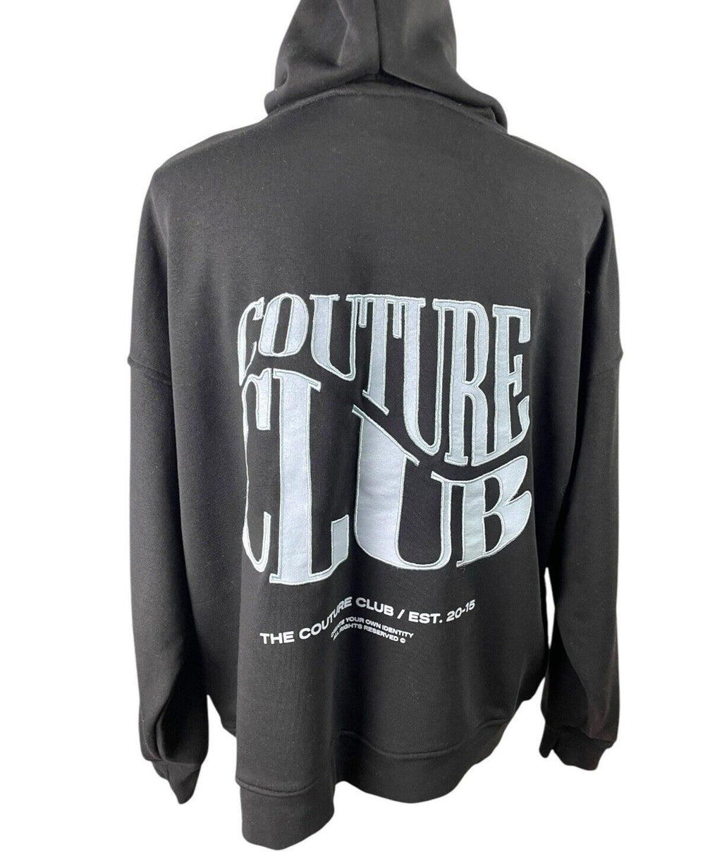 The Couture Club Black Oversized Hoodie Women's UK Size XXS