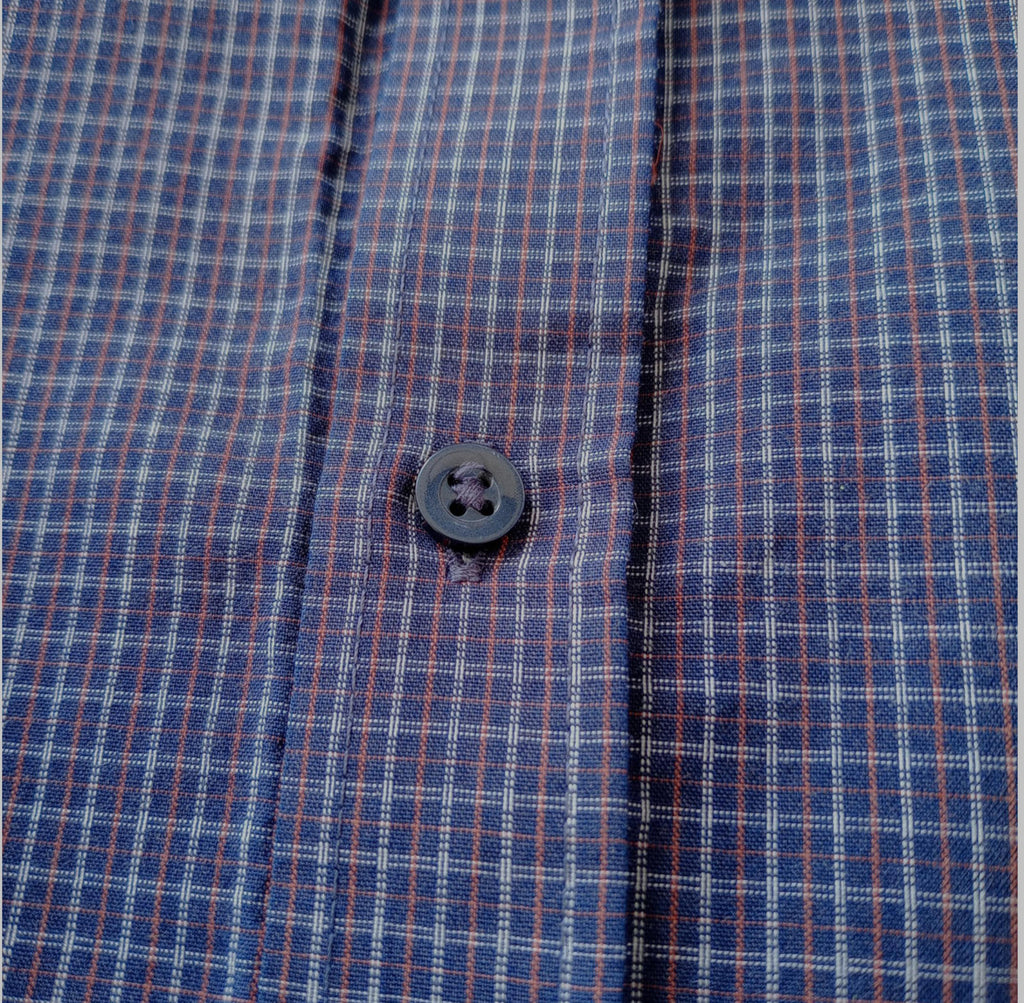 George Shirt Men's UK Size 3XL Long Sleeve Black Check Cotton Blend