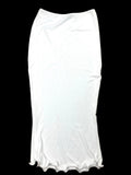 Pretty Little Thing White Midi Skirt High Waist Textured Women's UK Size 16