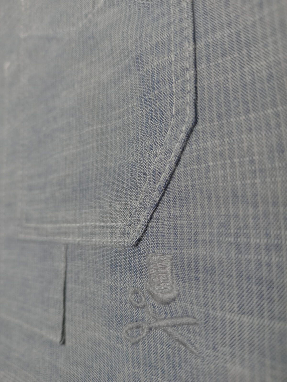 Label Lab Chambray Shirt Men's UK Size Medium Blue Short Sleeve Pocket