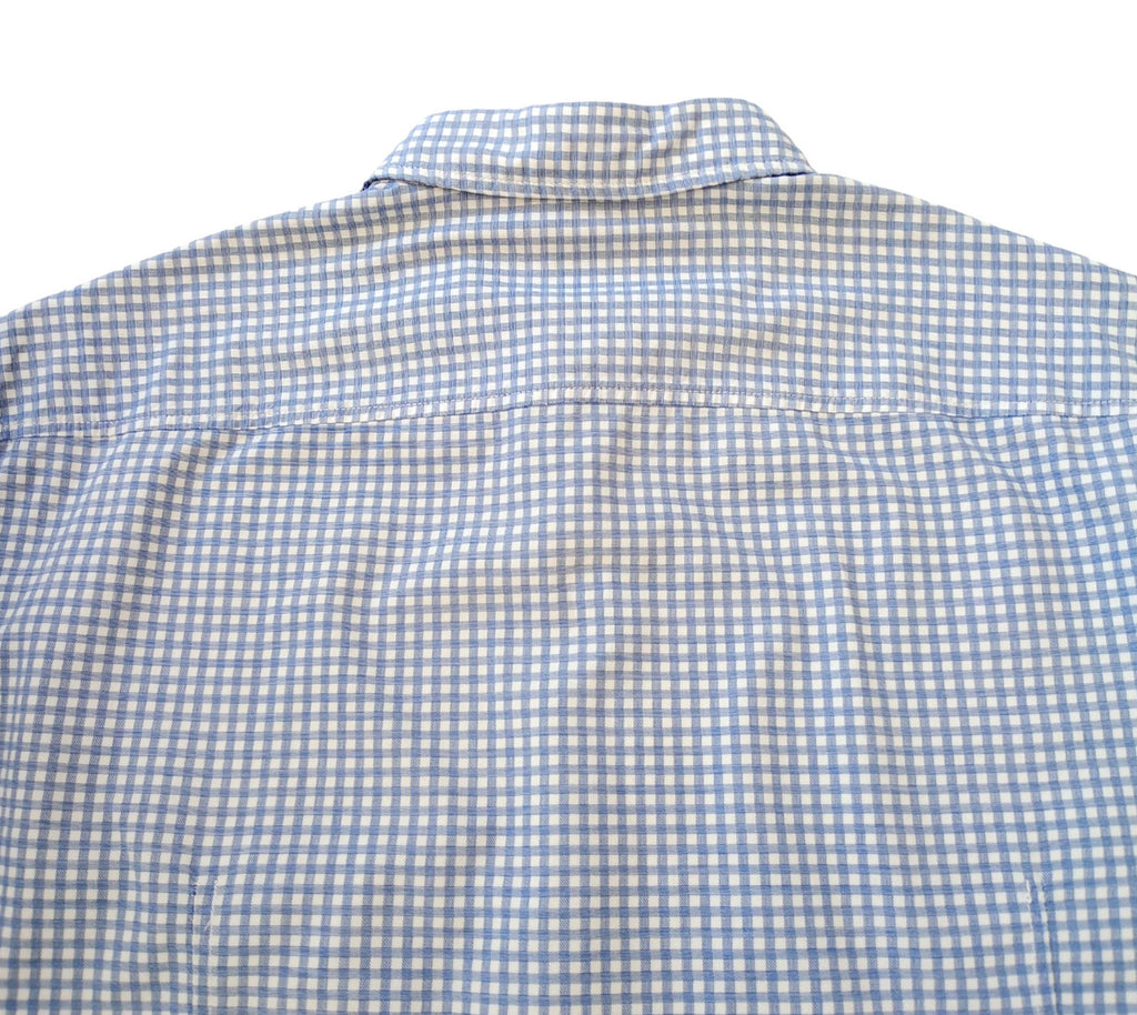 Hugo Boss Blue Hugo Boss Shirt Men's UK Size M Long Sleeve Blue Check 100% Cotton Pocket Modern