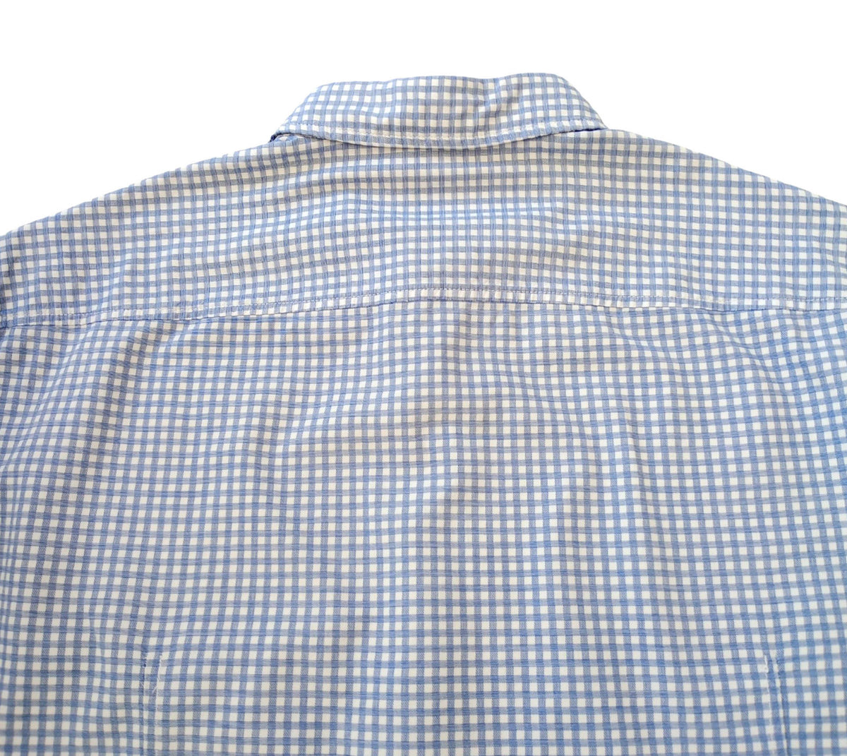 Hugo Boss Blue Hugo Boss Shirt Men's UK Size M Long Sleeve Blue Check 100% Cotton Pocket Modern