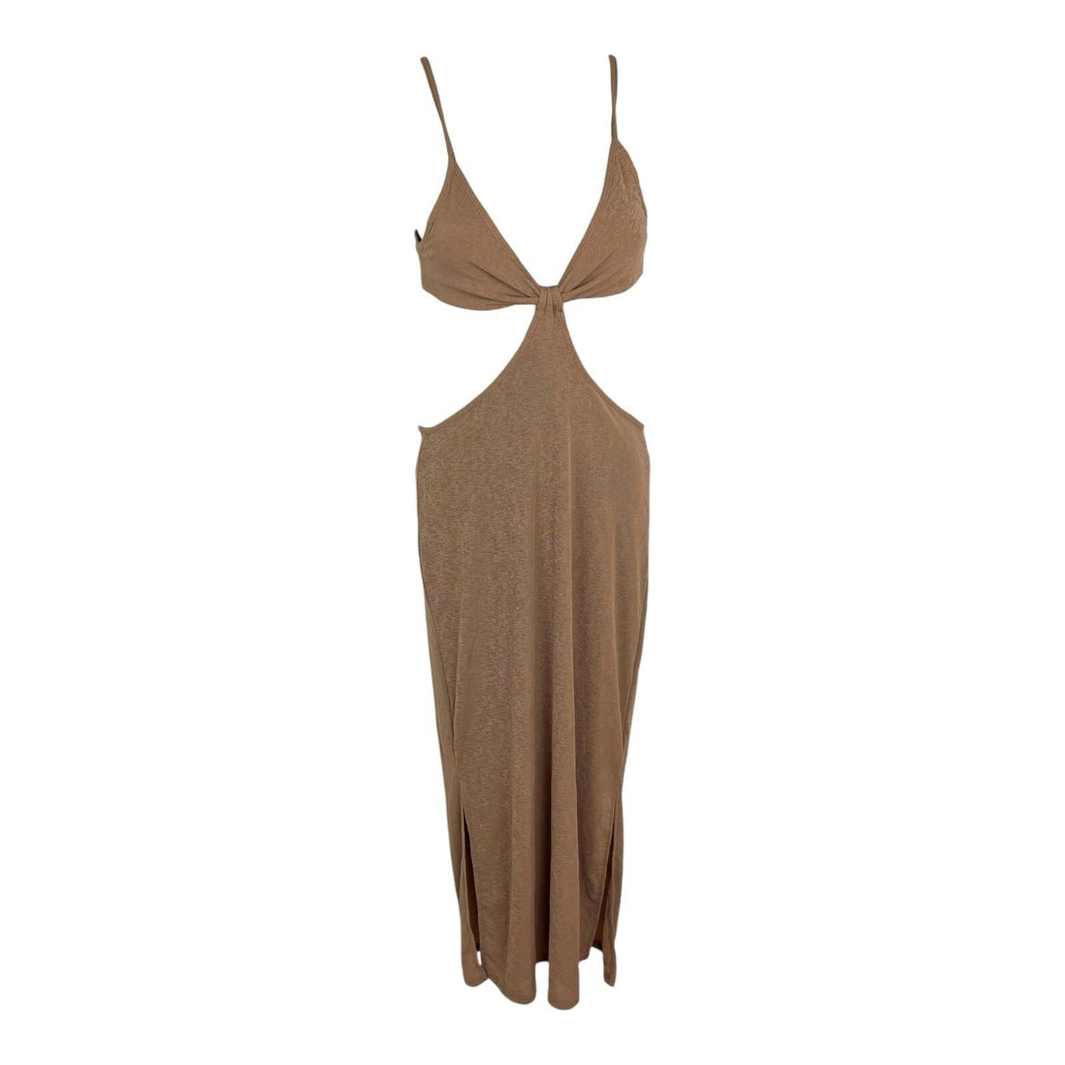 New Look Tan Cut Out Maxi Dress Women's UK Size S