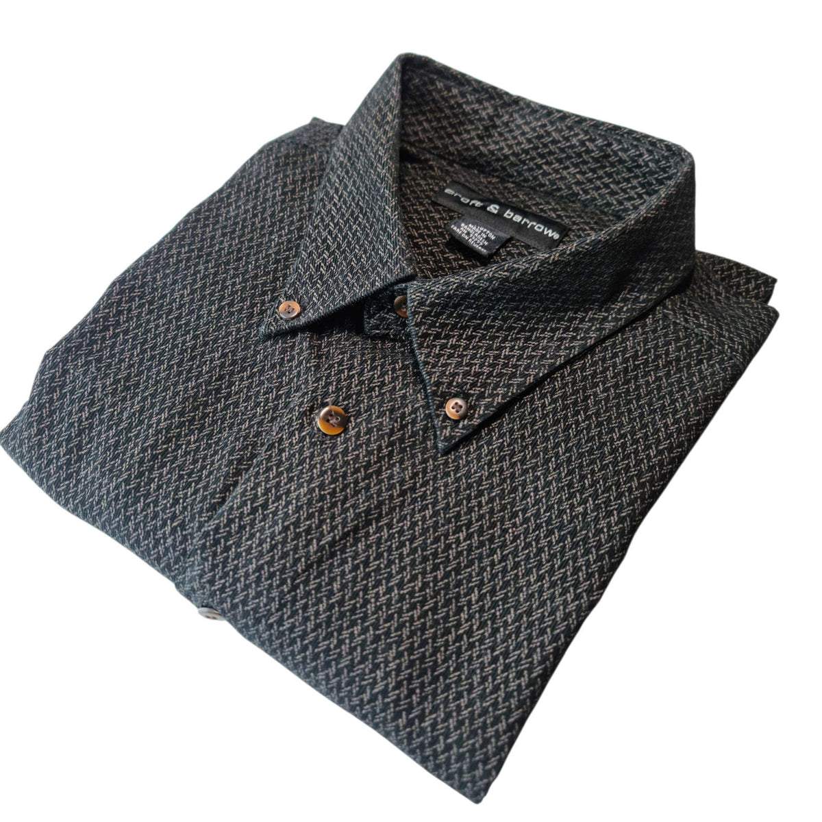 Croft & Barrow Corduroy Shirt Men's UK Size 2XL Brown Long Sleeve 100% Cotton
