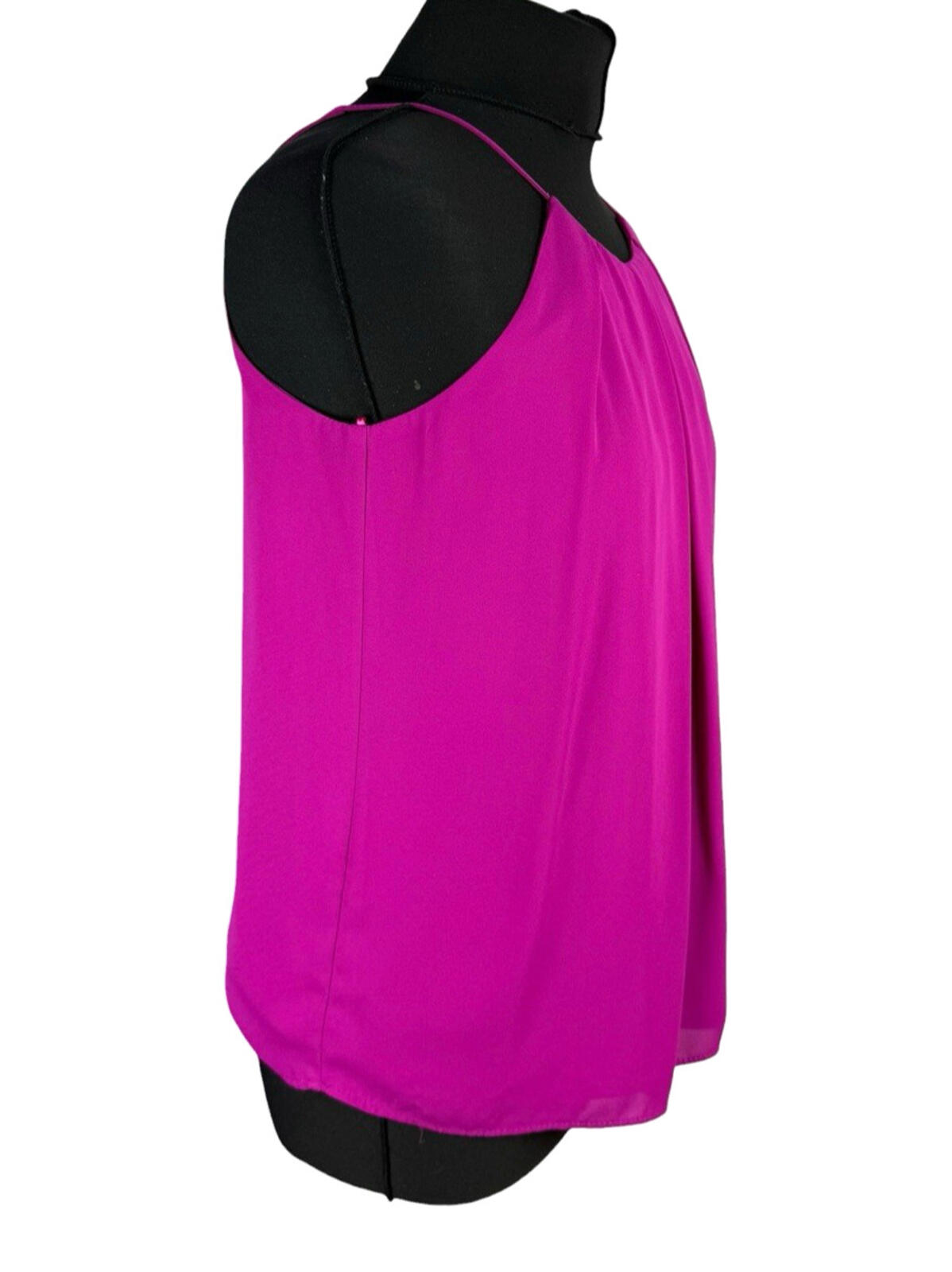 F&F Pleated Camisole Top Women's UK Size 8 Smocked Sleeveless Bright Pink