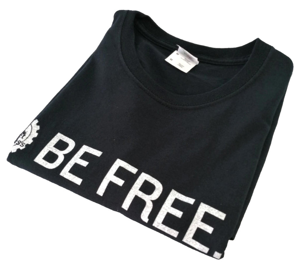 Fruit of the Loom Black Fitness Slogan Graphic Print T-Shirt Men's Size M Black Crew Neck 100% Cotton