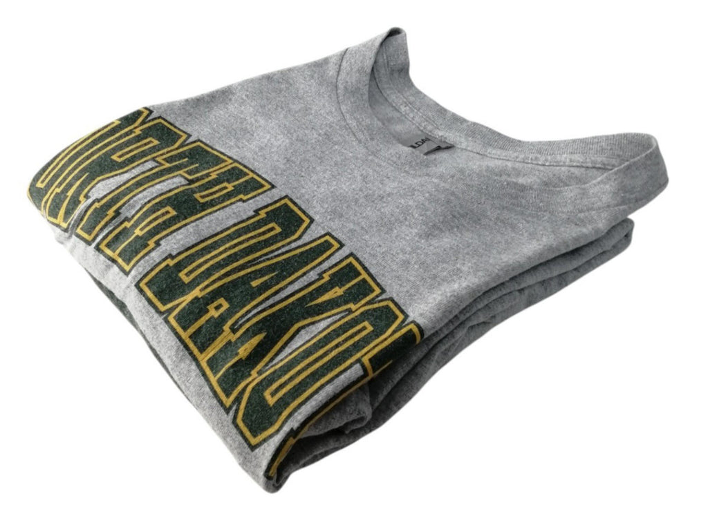 Gildan Gray North Dakota Baseball USA Graphic Print T-Shirt Men's Size XXL Grey Crew Neck