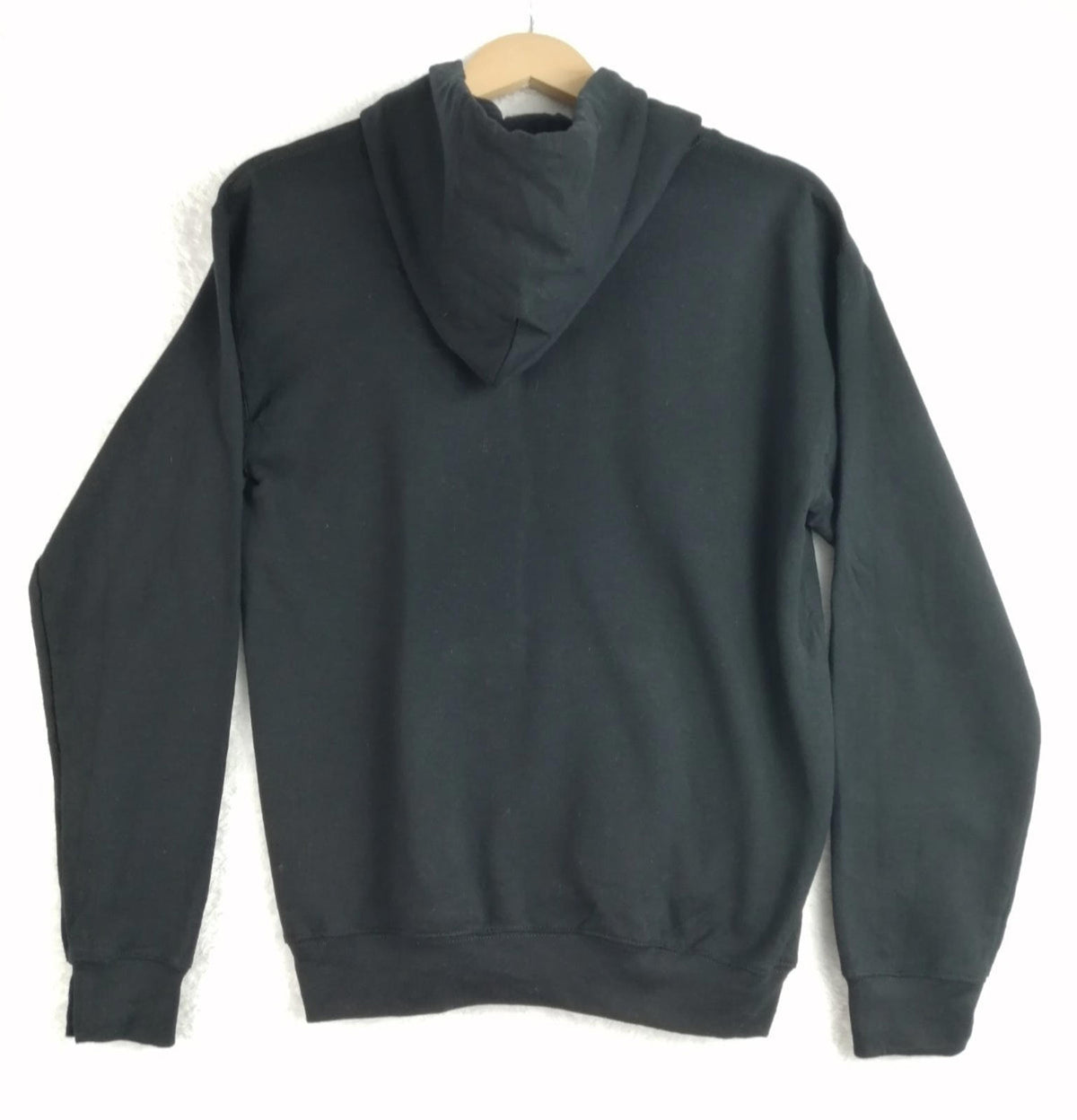 Weathersfield School Sports Hoodie Men's Size S Black Jersey Hooded Pockets