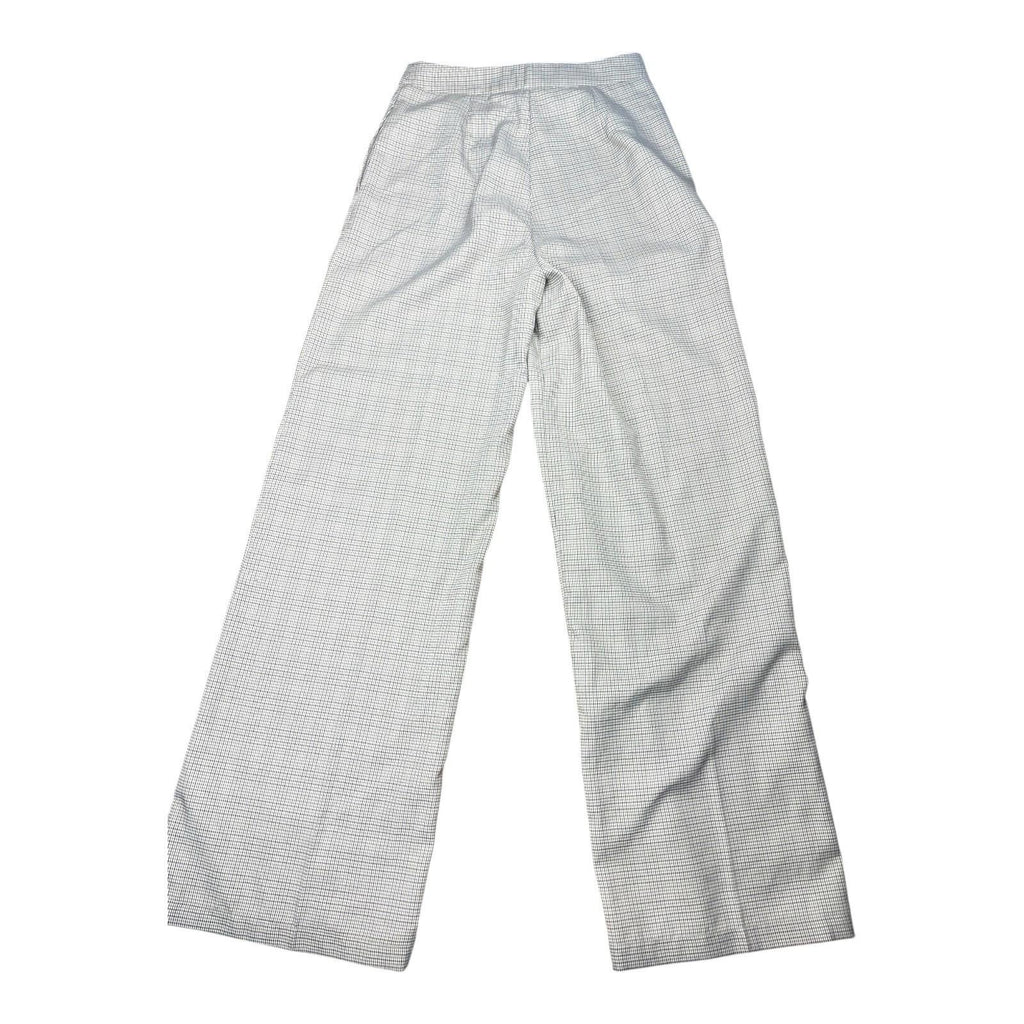 Pretty Little Thing Wide Leg Trousers High Waist Check Women's UK Size 8