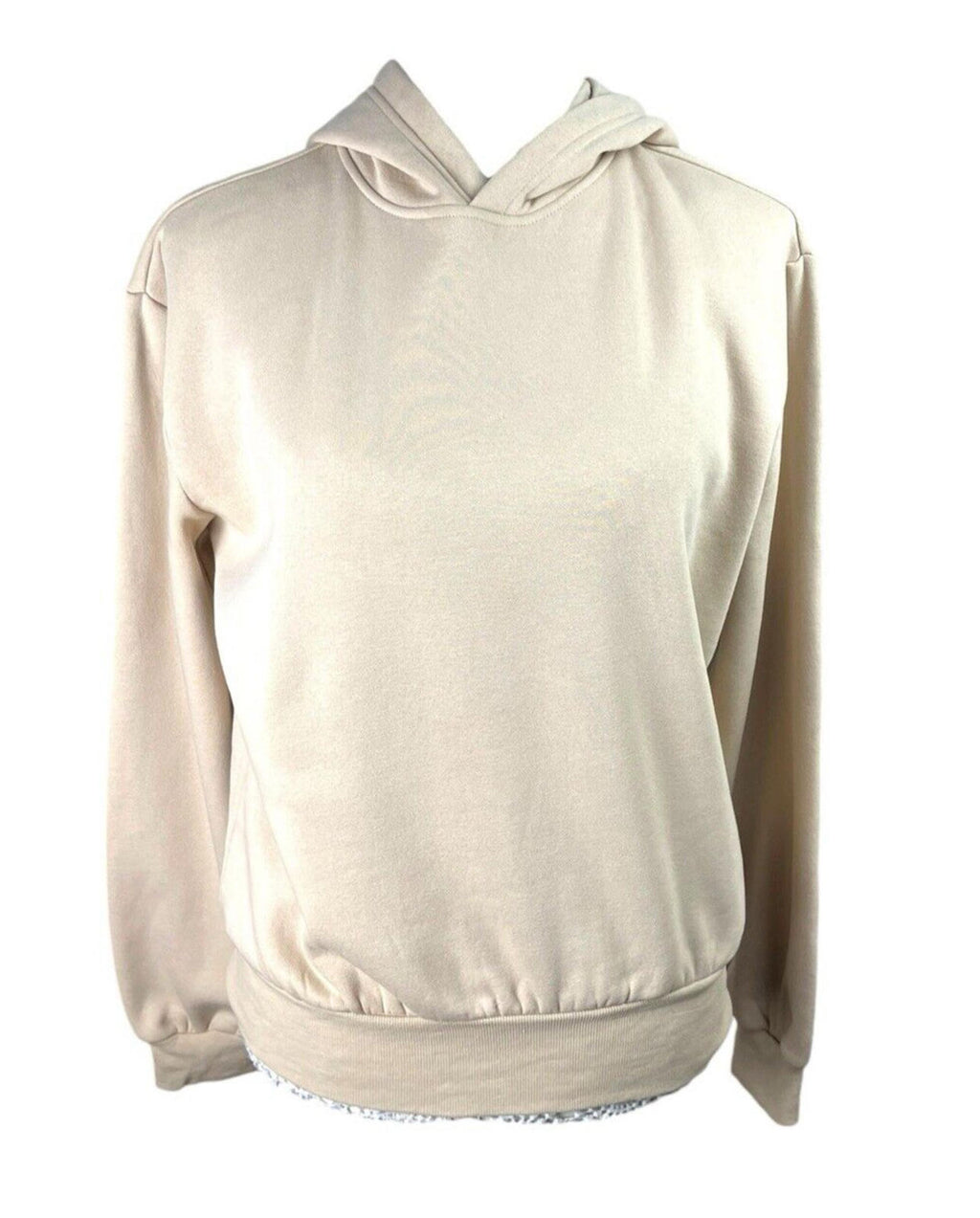 Divided Beige Basic Jersey Hoodie Relaxed Fit Women's UK Size XS