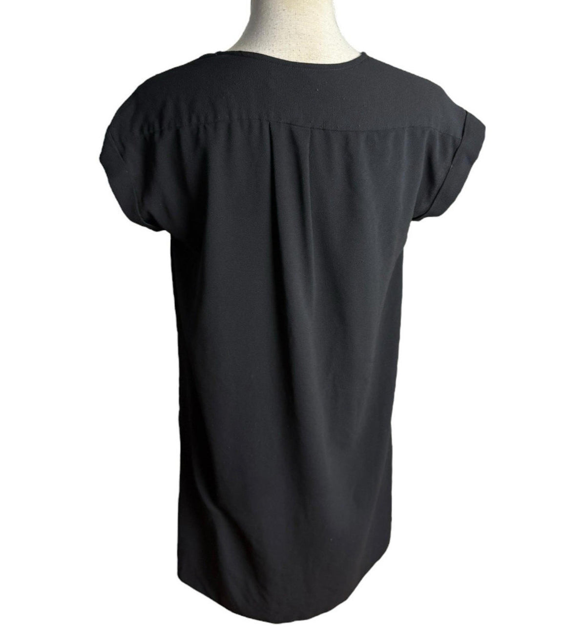 Papaya Black Long Top 1/4 Zip Short Sleeve Lightweight Women's UK Size 10