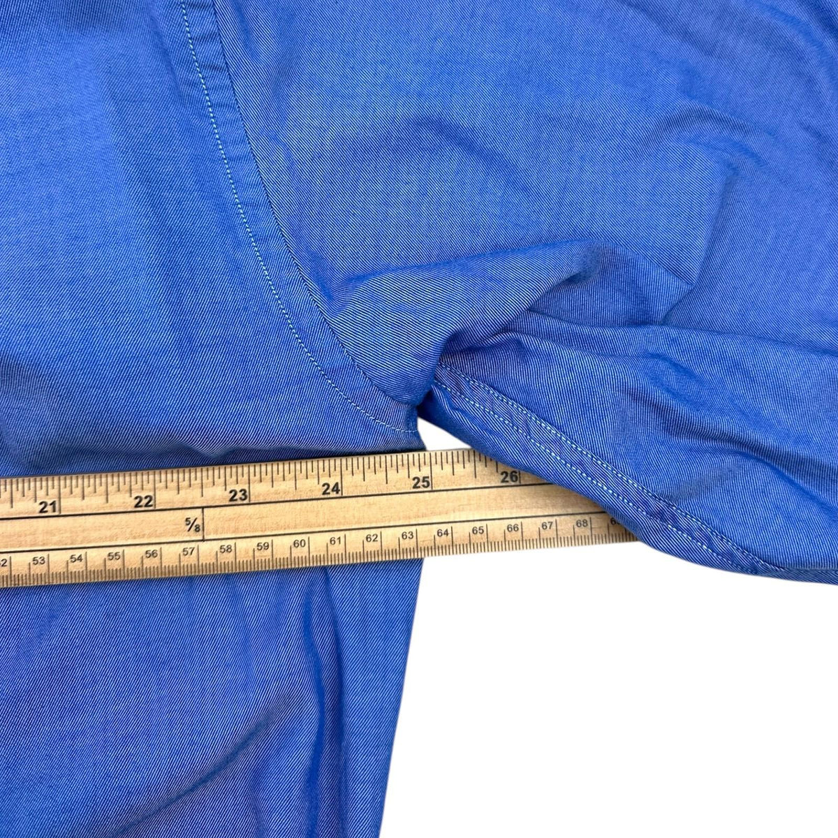 Nautica Shirt Men's UK Size L Blue Solid Long Sleeve Pockets Embroidered Logo