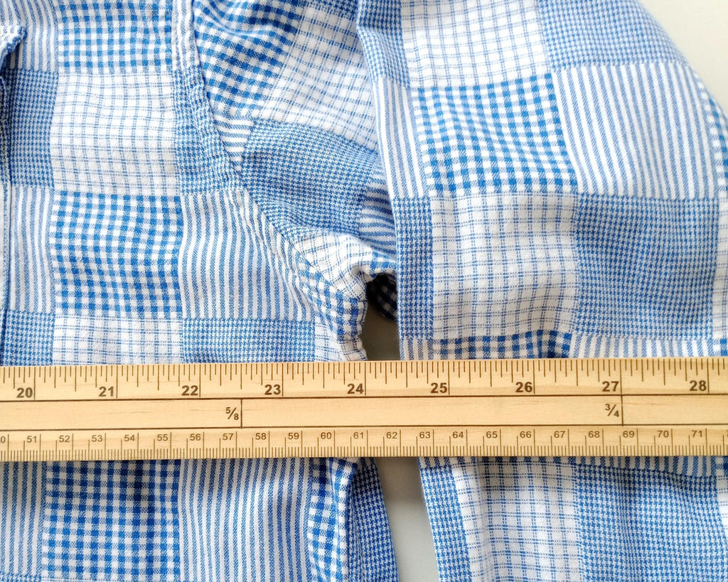 Tommy Hilfiger Men's UK Size 2XL Blue Check Long Sleeve Pockets Easy Care