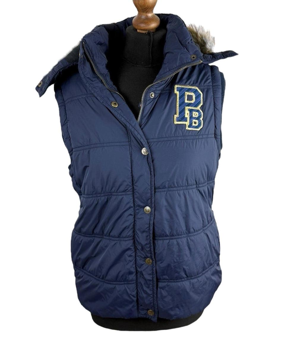 Paul's Boutique Gilet Hooded Fur Trim Embroidered Girls UK Size L (12-13years)