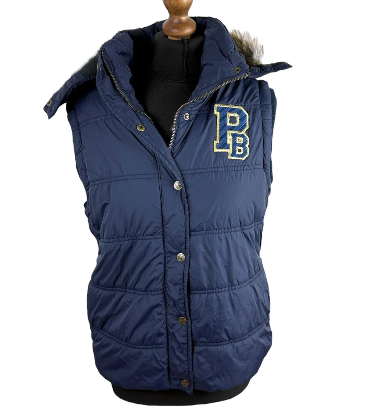 Paul's Boutique Gilet Hooded Fur Trim Embroidered Girls UK Size L (12-13years)
