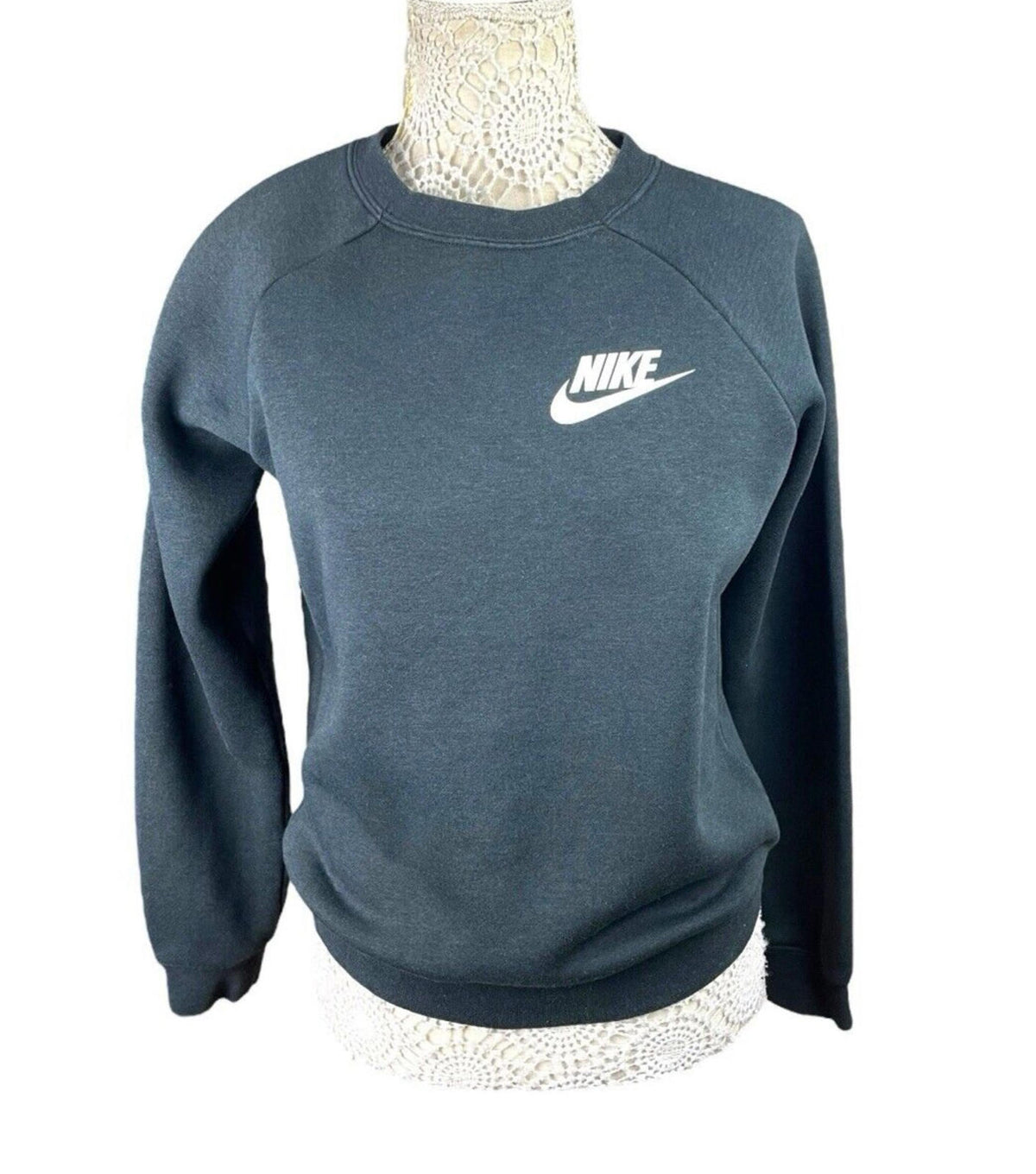 Nike Black Crew Neck Jersey Jumper Sweater Women's UK Size XS