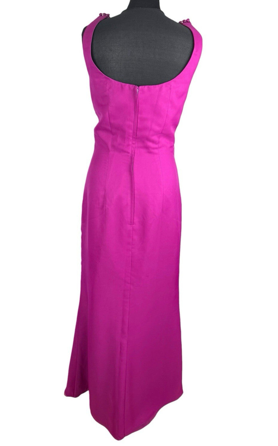 Special Day Womens Fuchsia Pink Embroidered Beaded Bridesmaid Maxi Dress Gown 12