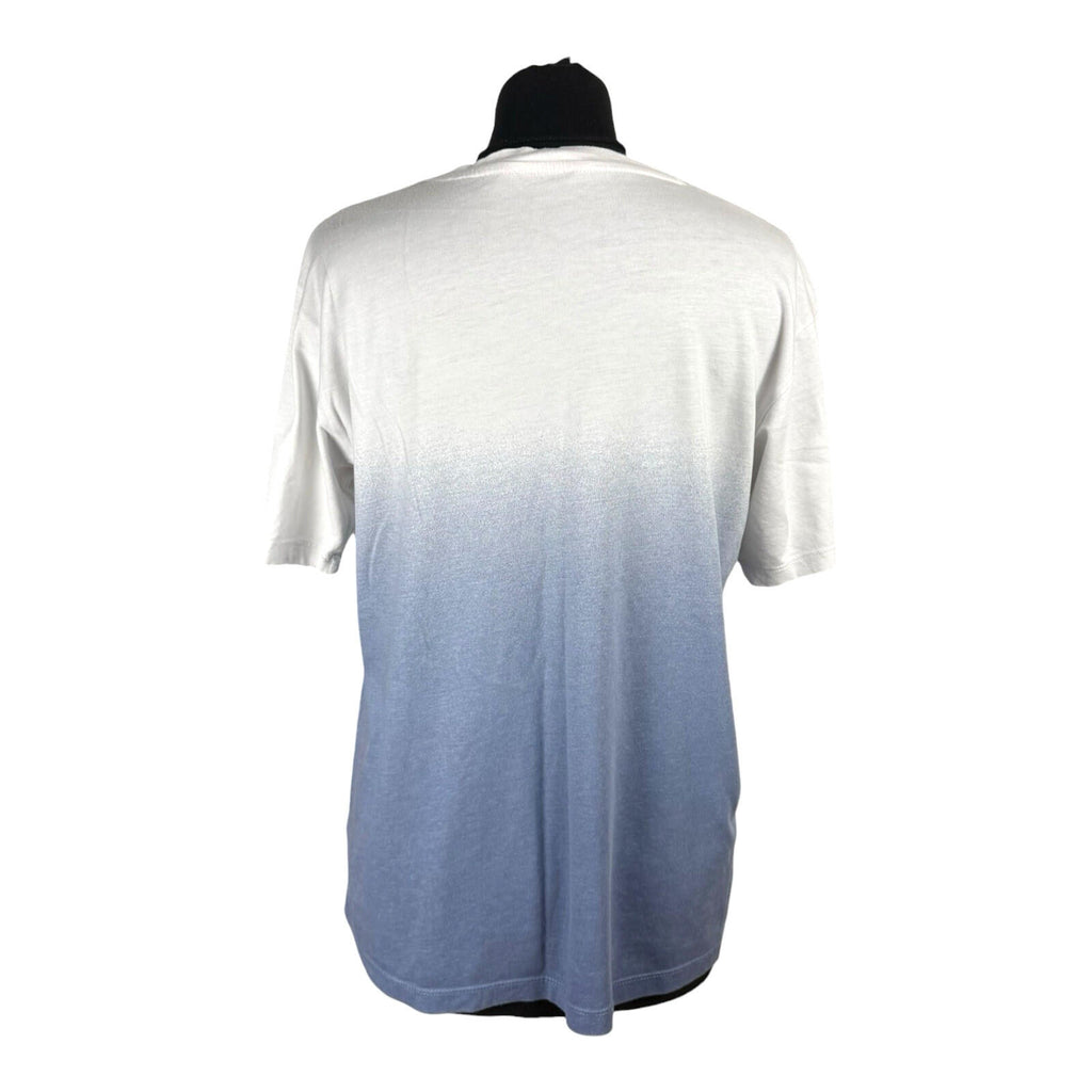 Tu White TU Textured Paris T-shirt Short Sleeve Women's UK Size 10 Ombré White Blue