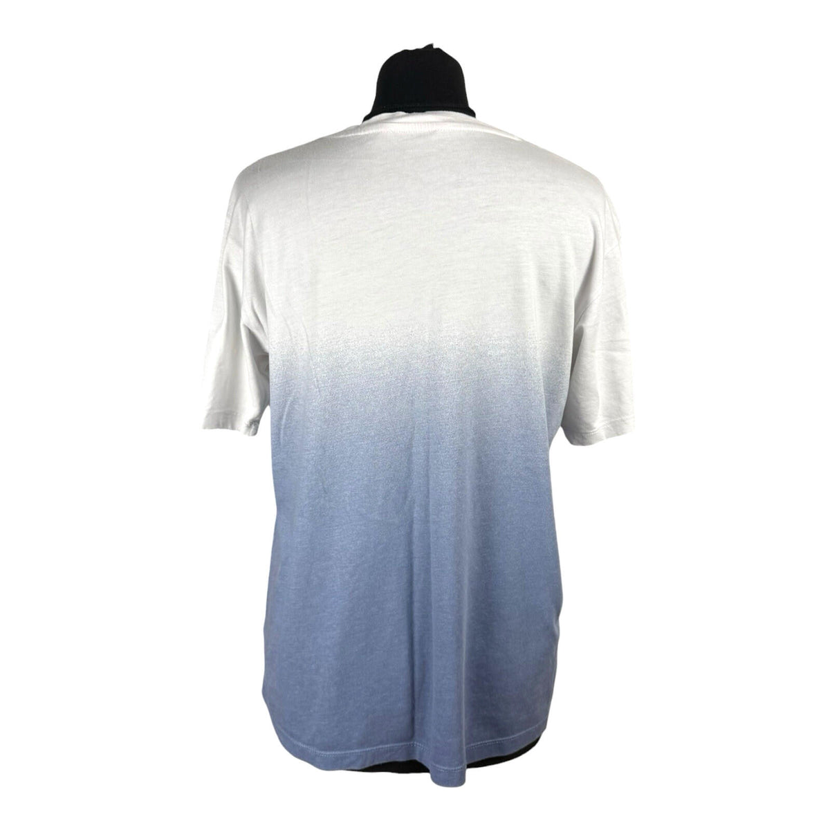 Tu White TU Textured Paris T-shirt Short Sleeve Women's UK Size 10 Ombré White Blue