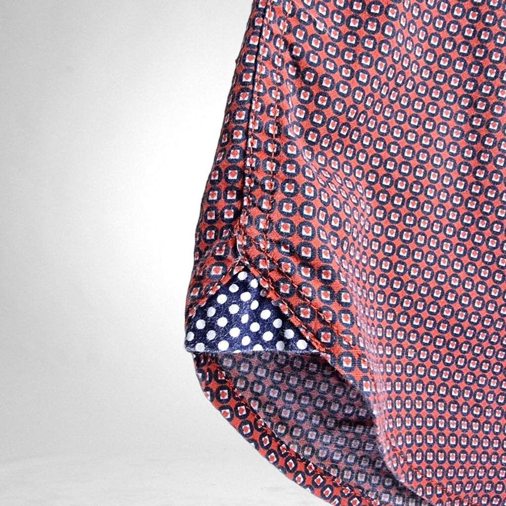 Ted Baker Shirt Size 3 Geometric Pattern 38" Chest Men's UK Size Large