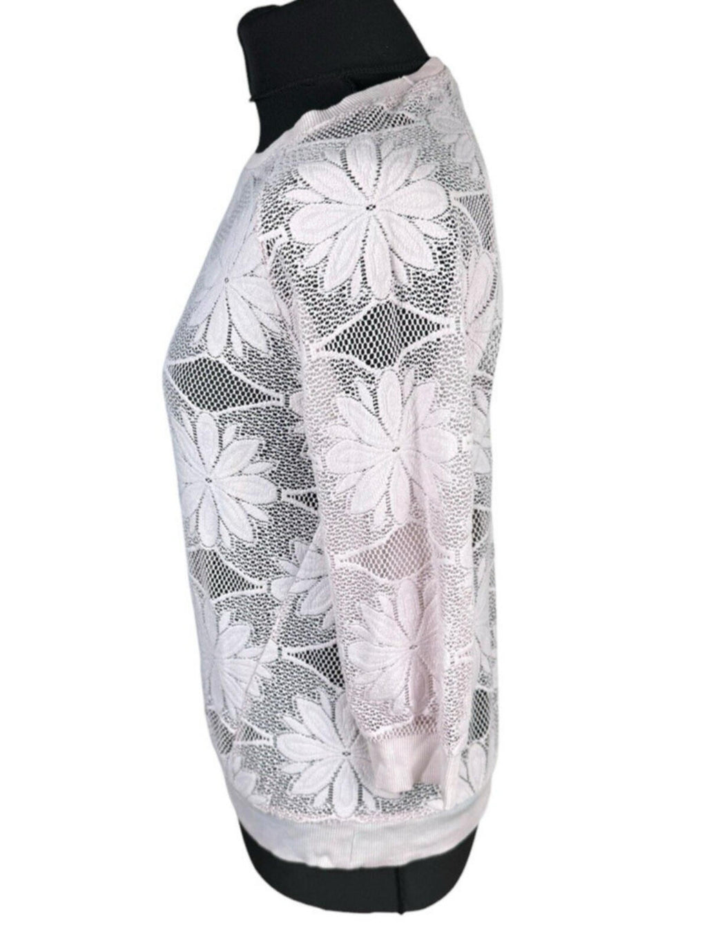 Atmosphere Floral Lace Blouse Top Women's UK Size 8 Dusky Pink 3/4 Sleeve