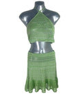 SHEIN Green Knit Shorts & Top Co Ord Set Women's UK Size M