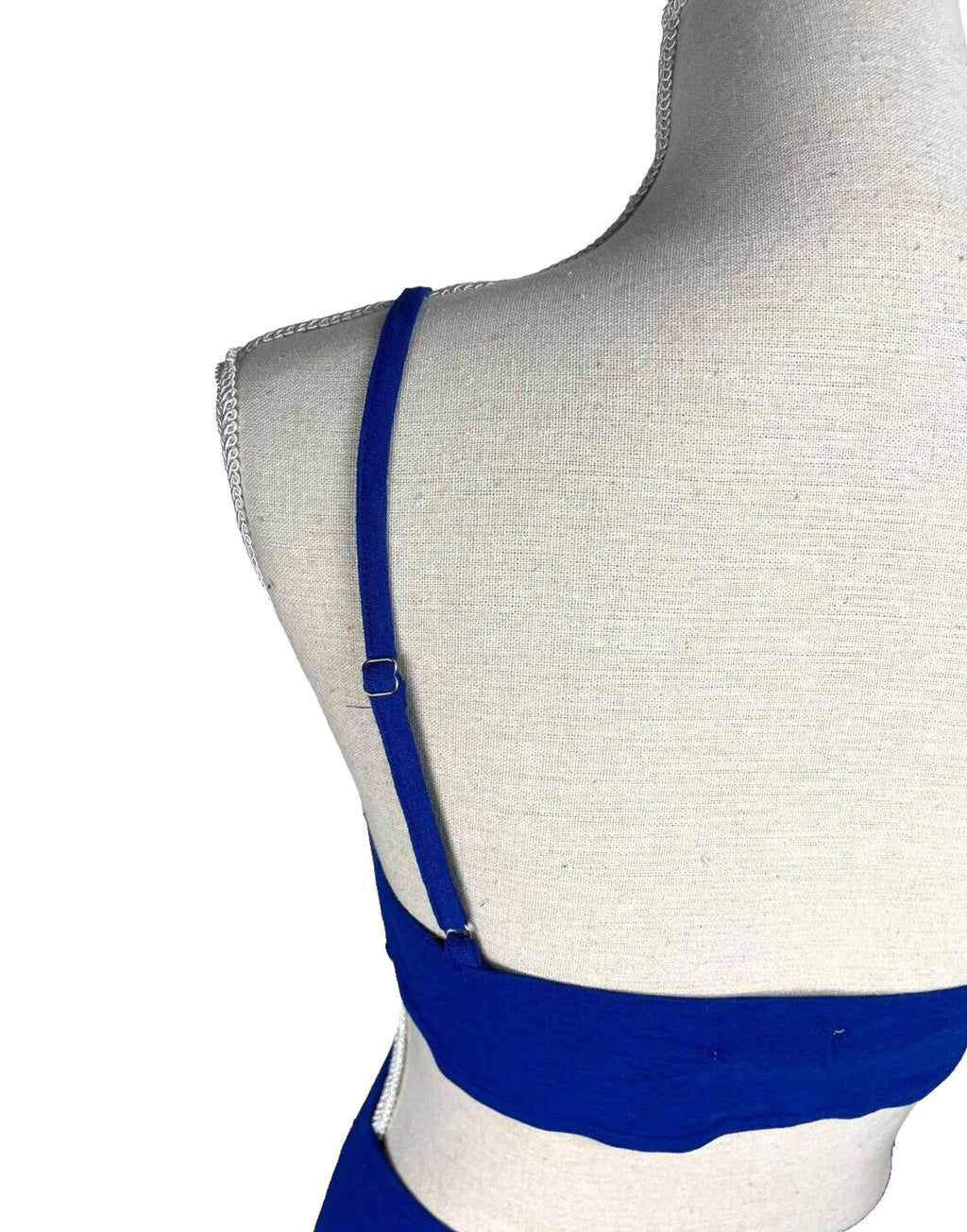 Cutaway Maxi Dress Blue Cut Out Design Summer Women's UK Size 8