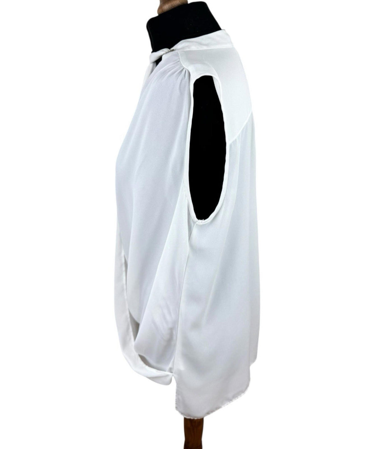 River Island White Camisole Top Tie Neck Lightweight Women's UK Size 16