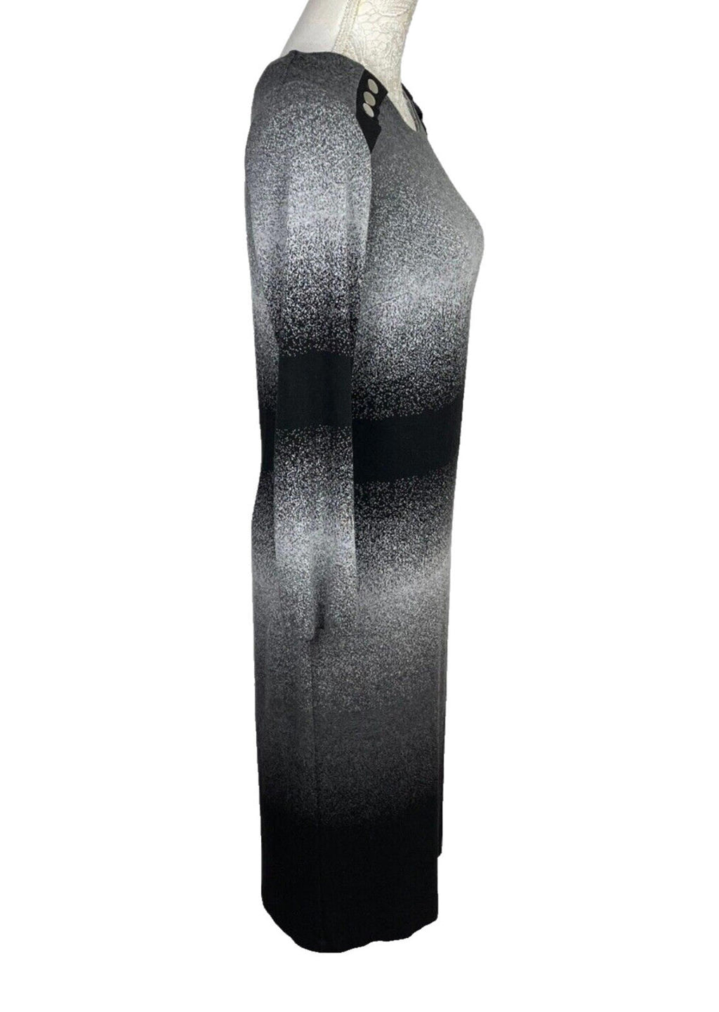 Jumper Dress Grey & Black Long Women's UK Size 8 - 10