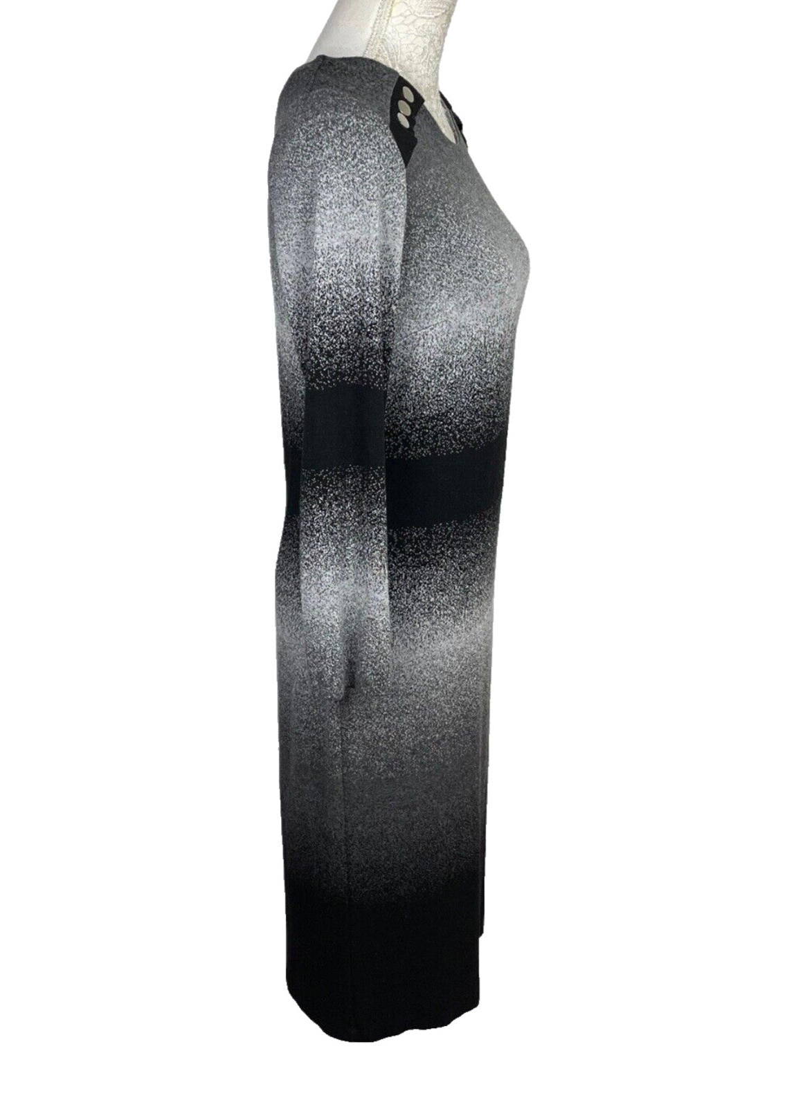 Jumper Dress Grey & Black Long Women's UK Size 8 - 10