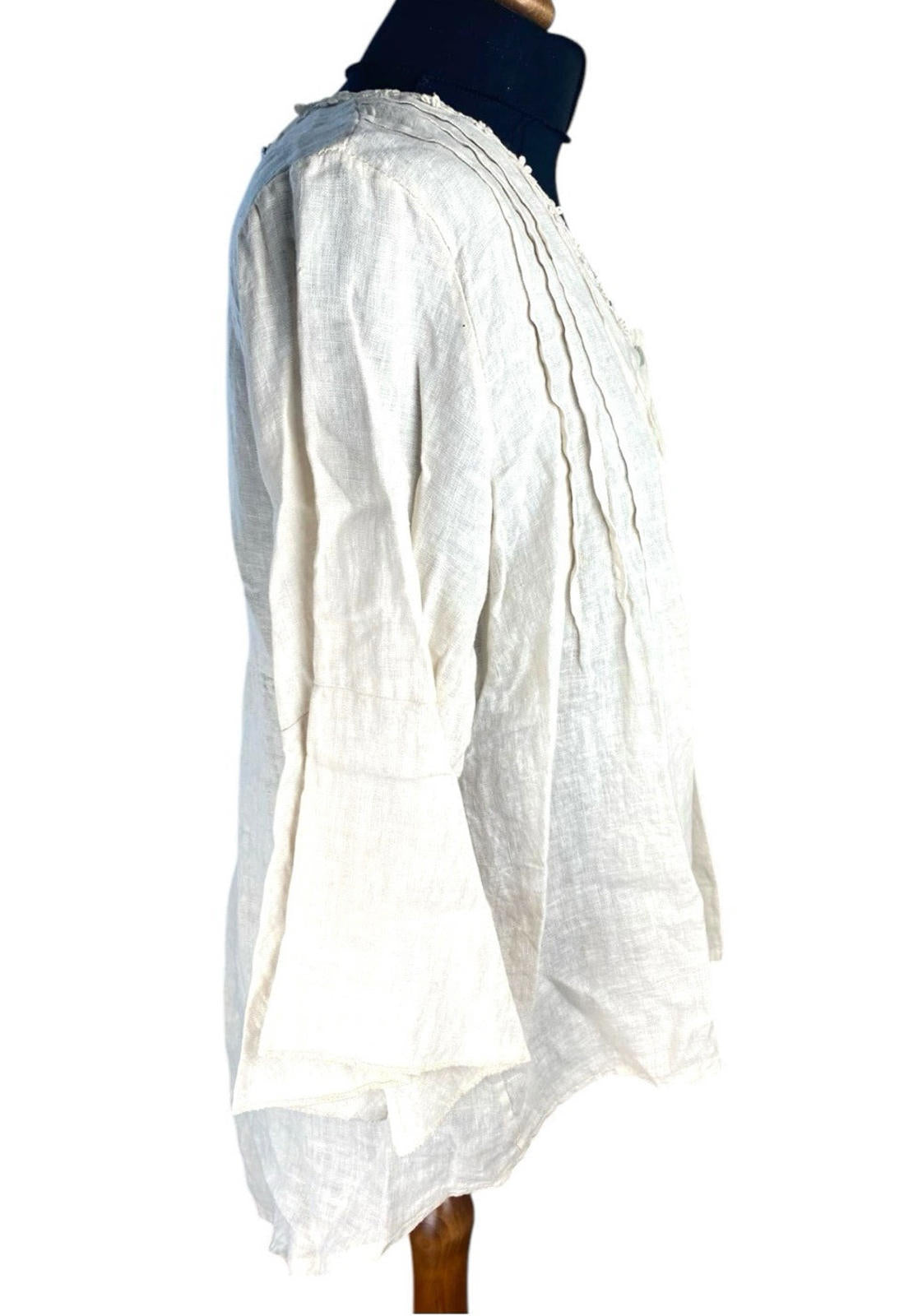 Diverse Beige Linen  Blouse Women's UK Size L (12-14)